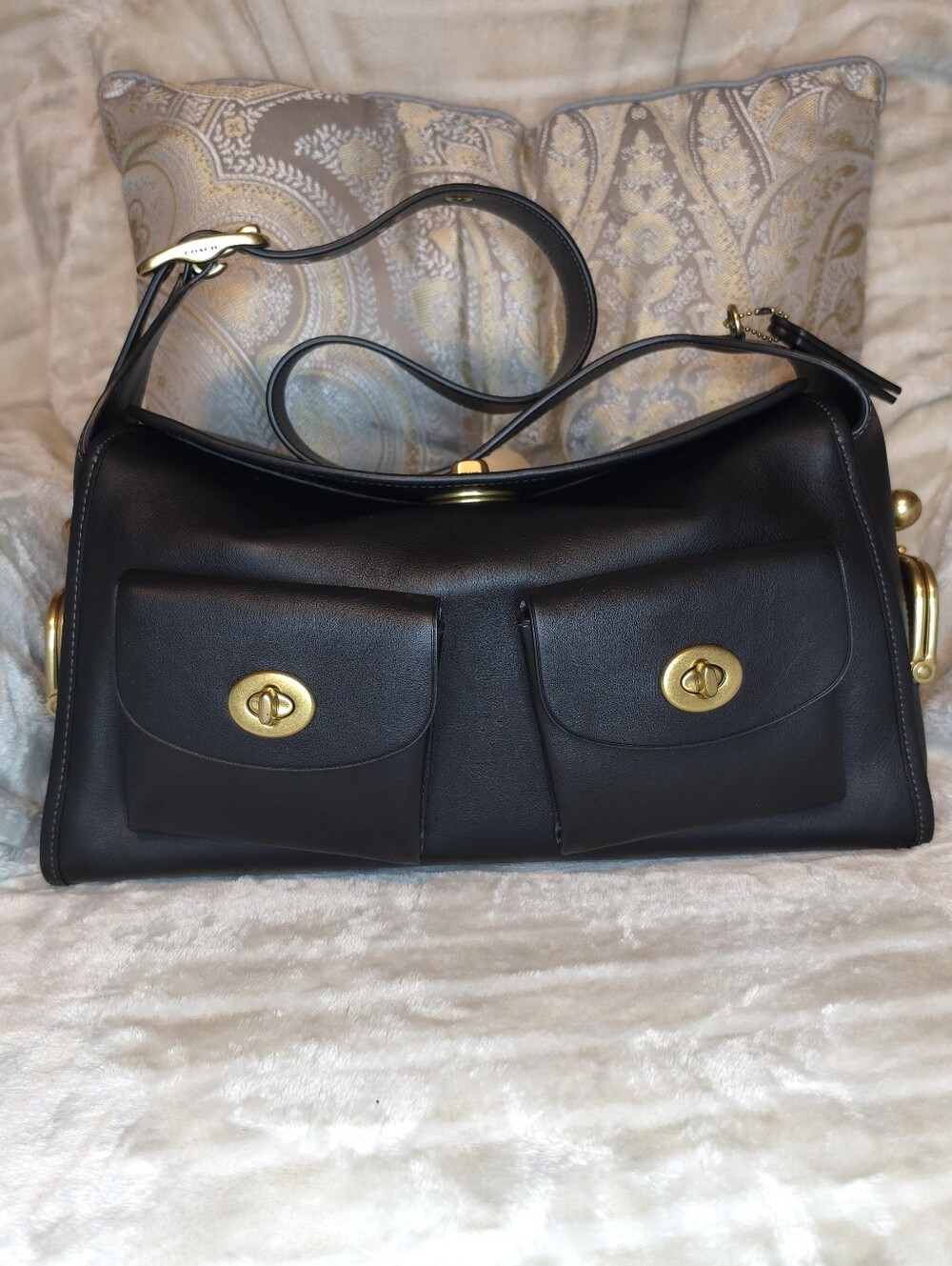 COACH HAVERSACK LEATHER SATCHEL
